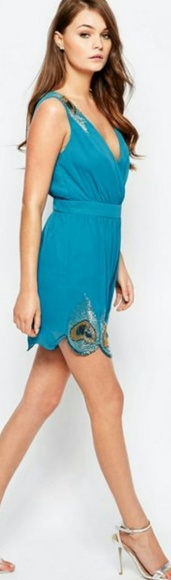 NWT Little Mistress peacock romper - Picture 3 of 4